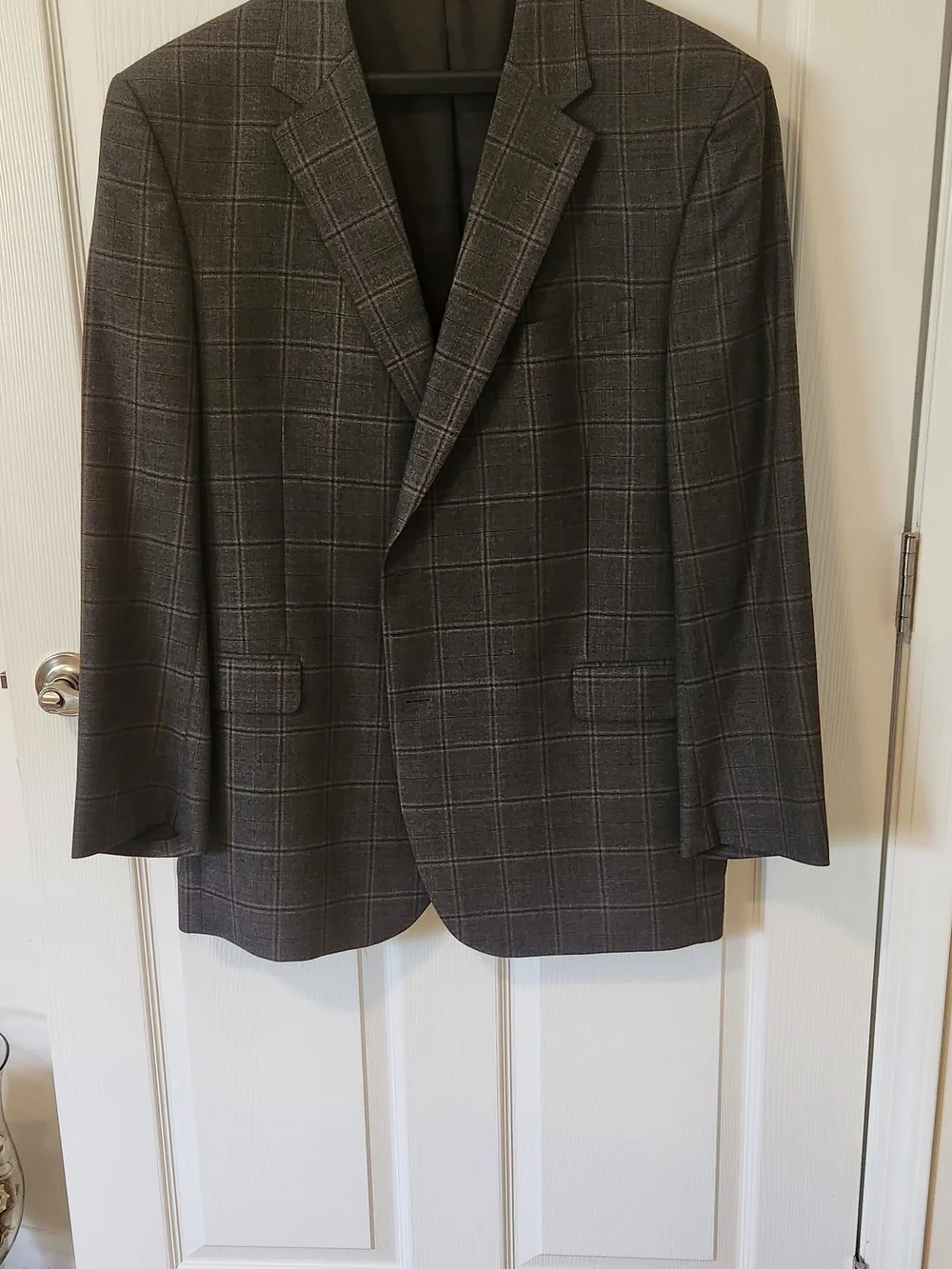 Men's Brown Glen Plaid Blazer - Classic Two-Button Jacket